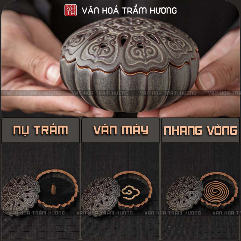 Lư xông trầm bằng gốm