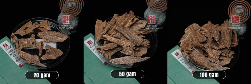 So sánh 20g,50g,100g trầm kiến tự nhiên