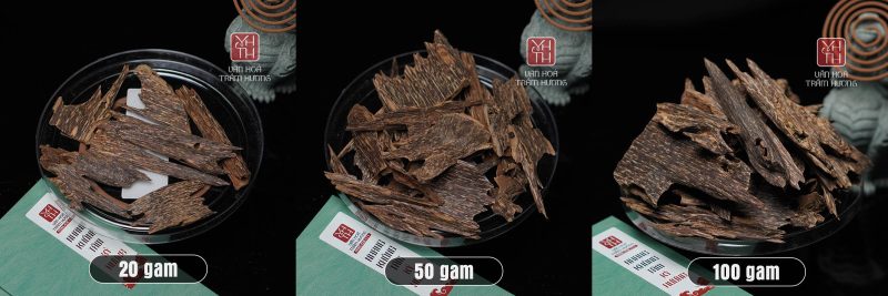 So sánh 20g,50g,100g trầm kiến rừng VIP